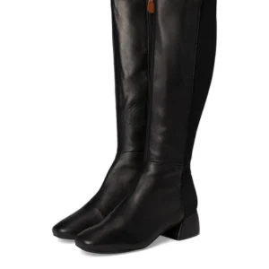 Bottes hautes en cuir noir Gentle Souls Emily Tall 5050 pointure 11 bloc femme-